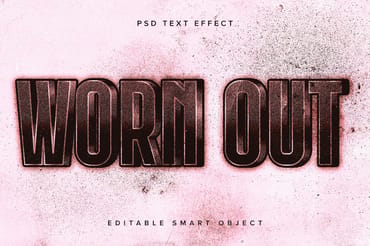 Bold Grunge Text Effect Mockup