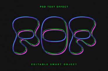 Glass Texture Text Effect Mockup