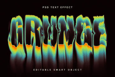 Colorful Dissolving Text Effect Mockup