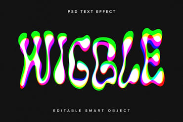 RGB Offset Text Effect Mockup