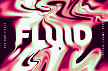 Melting Liquid Text Effect Mockup