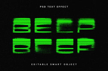 Neon Green Grunge Text Effect Mockup