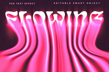 Pink Dissolving Text Effect Mockup