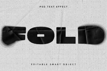 Blurred Halftone Text Effect Mockup