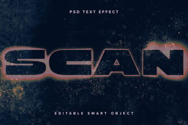 Grunge Photocopy Text Effect Mockup