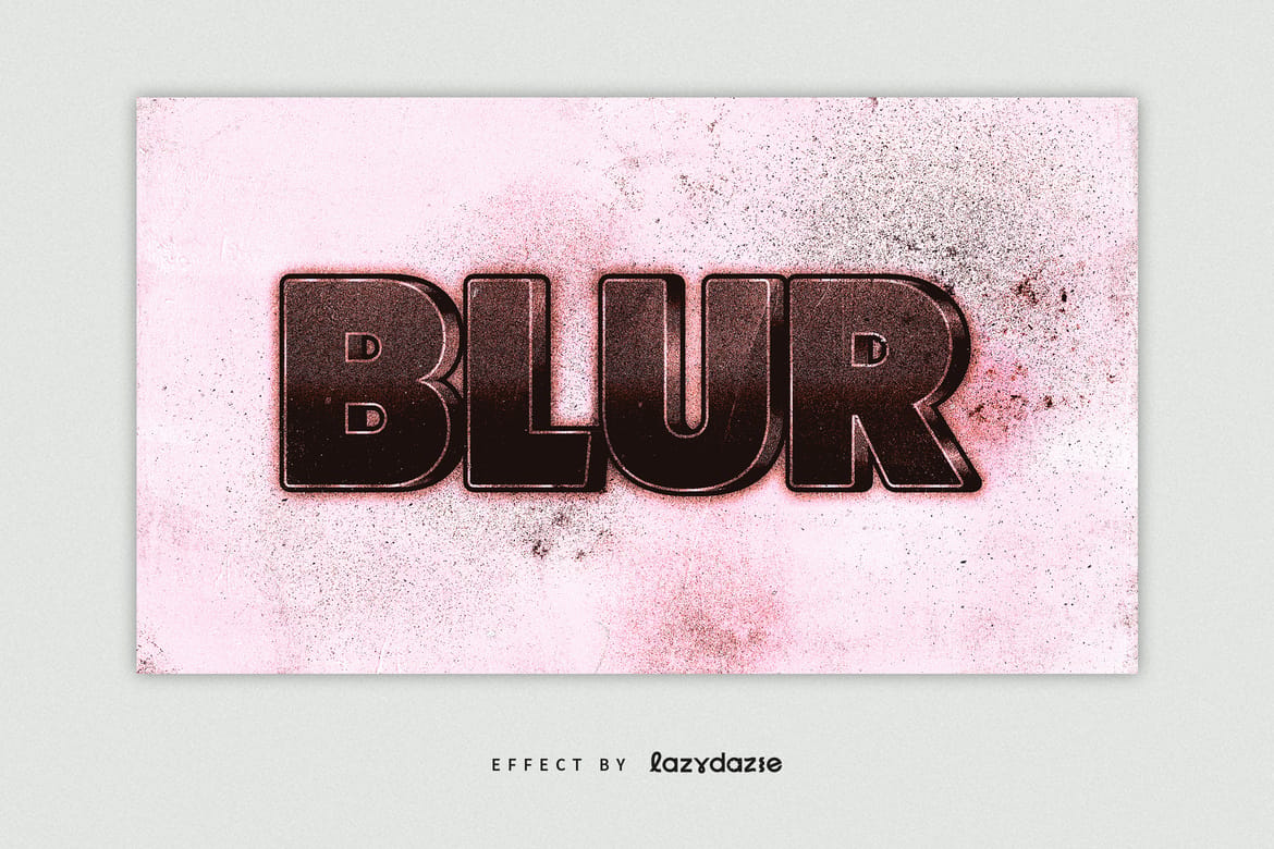 Bold Grunge Text Effect Mockup
