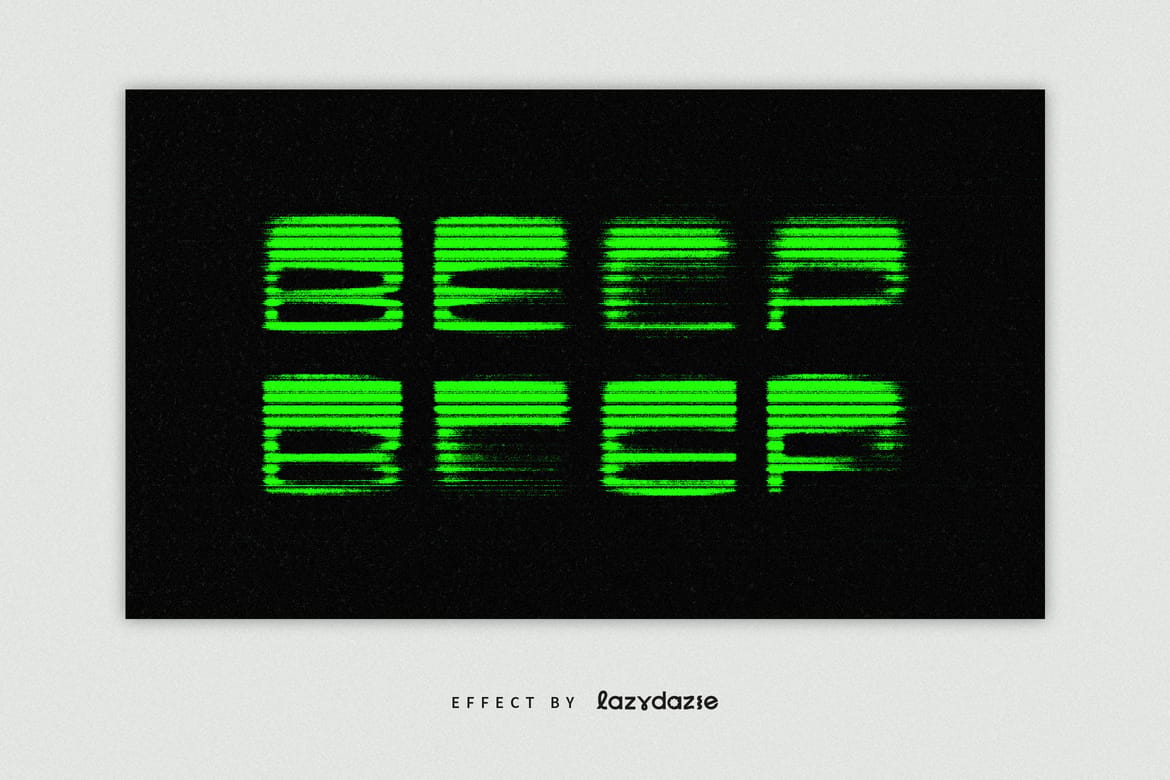 Neon Green Grunge Text Effect Mockup
