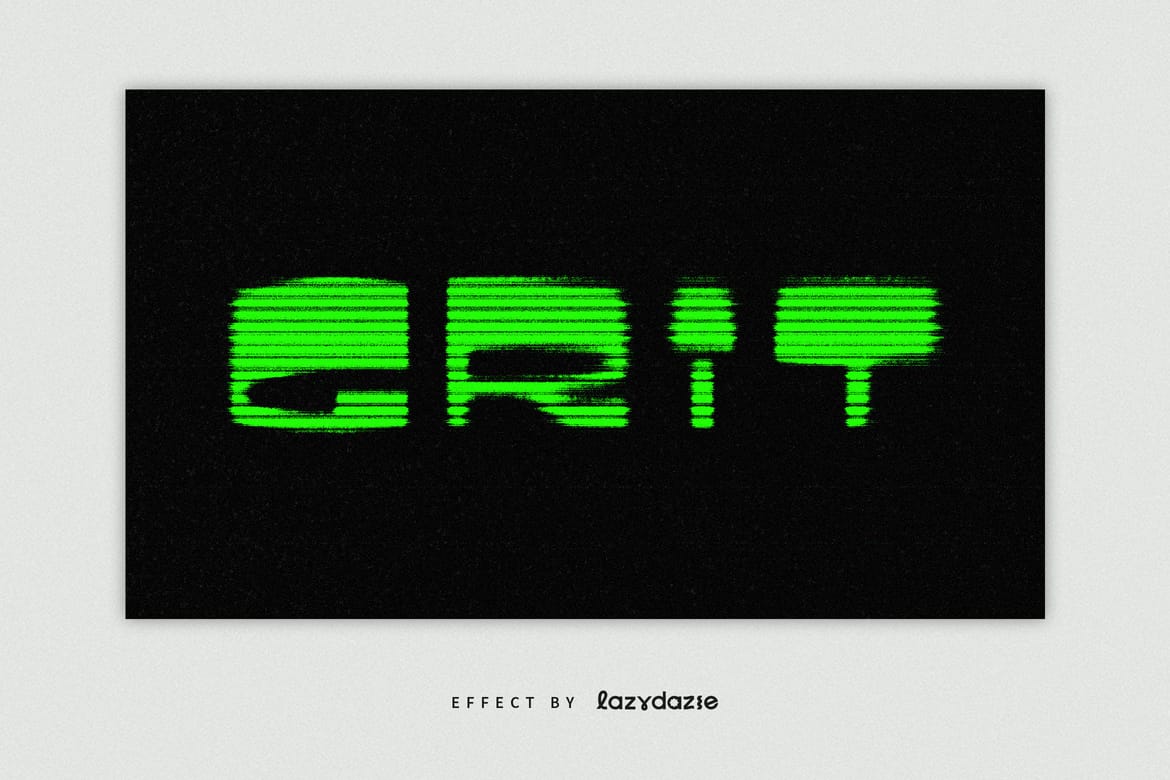 Neon Green Grunge Text Effect Mockup