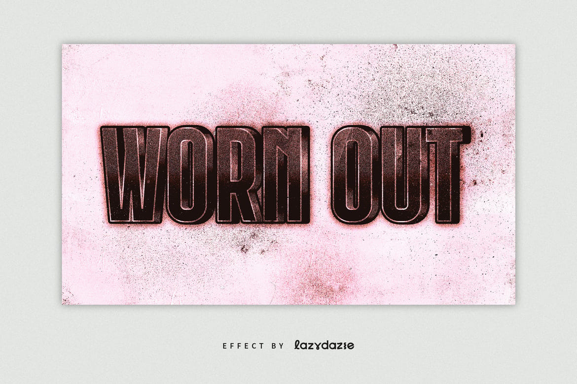 Bold Grunge Text Effect Mockup