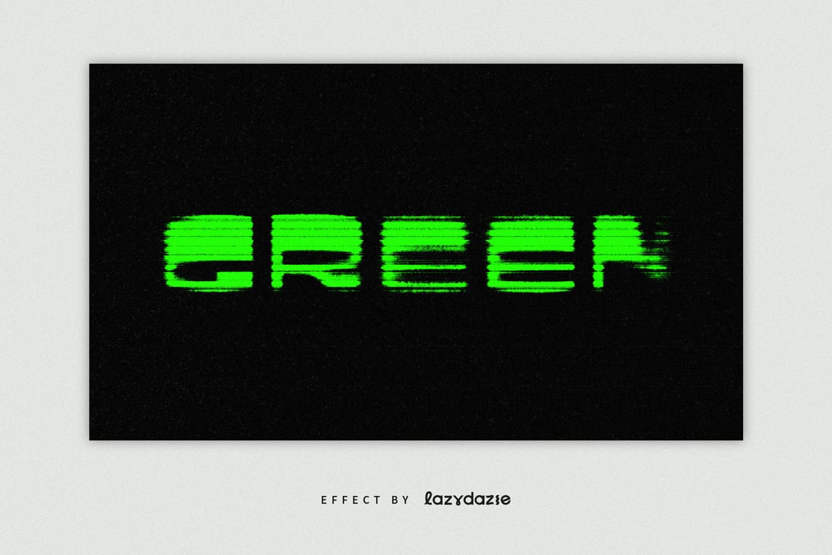 Neon Green Grunge Text Effect Mockup
