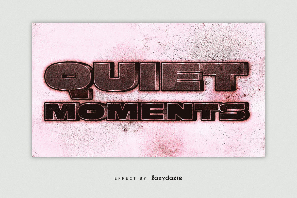 Bold Grunge Text Effect Mockup