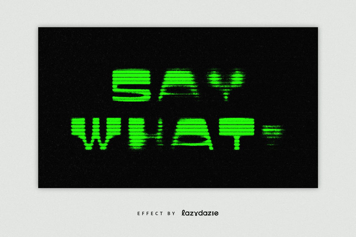 Neon Green Grunge Text Effect Mockup