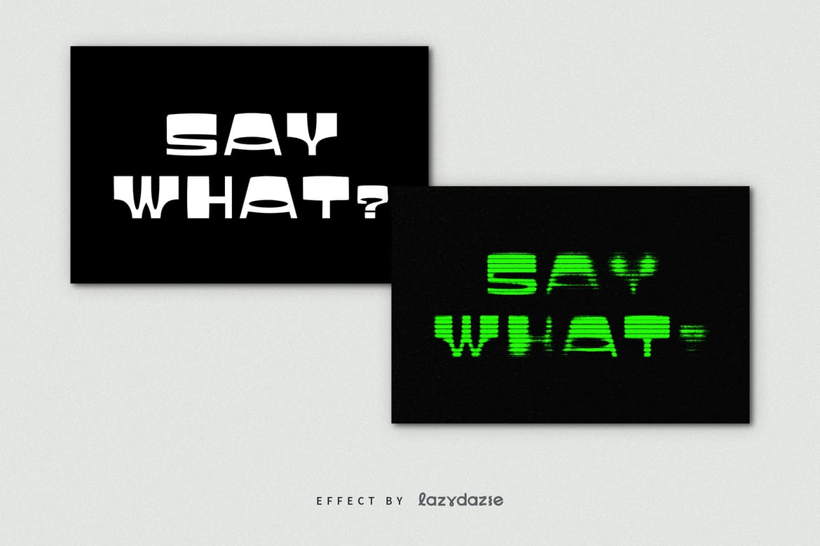 Neon Green Grunge Text Effect Mockup