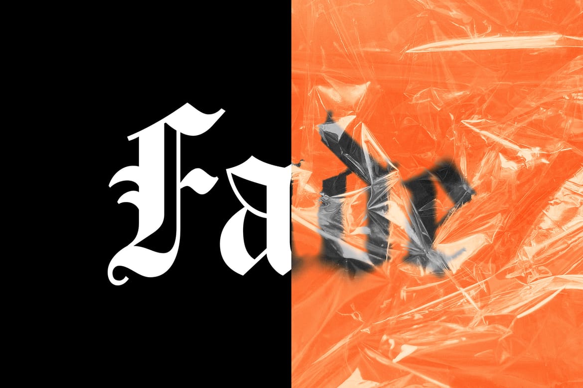 Distorted Plastic Text Effect Mockup