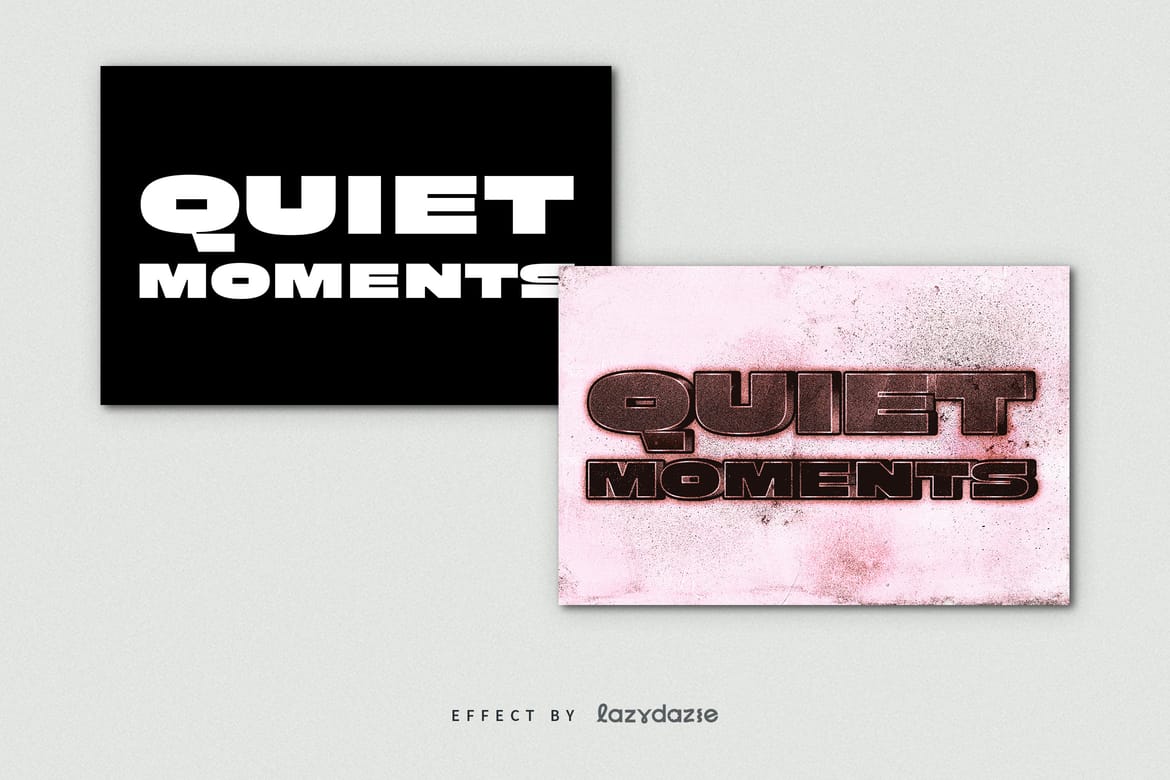 Bold Grunge Text Effect Mockup