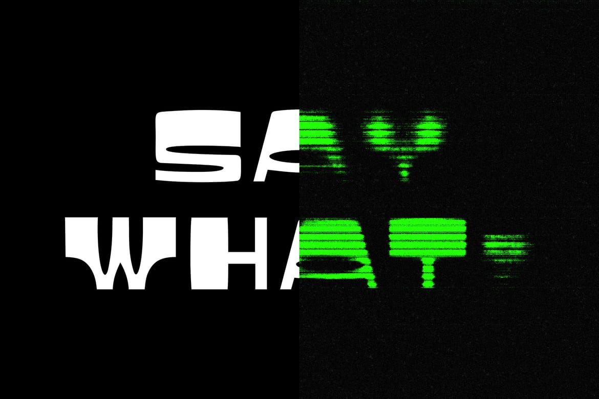 Neon Green Grunge Text Effect Mockup