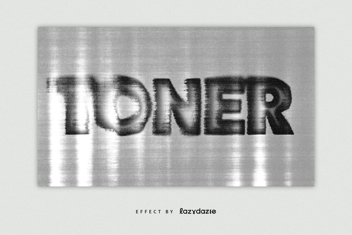 Dirty Scan Text Effect Mockup 