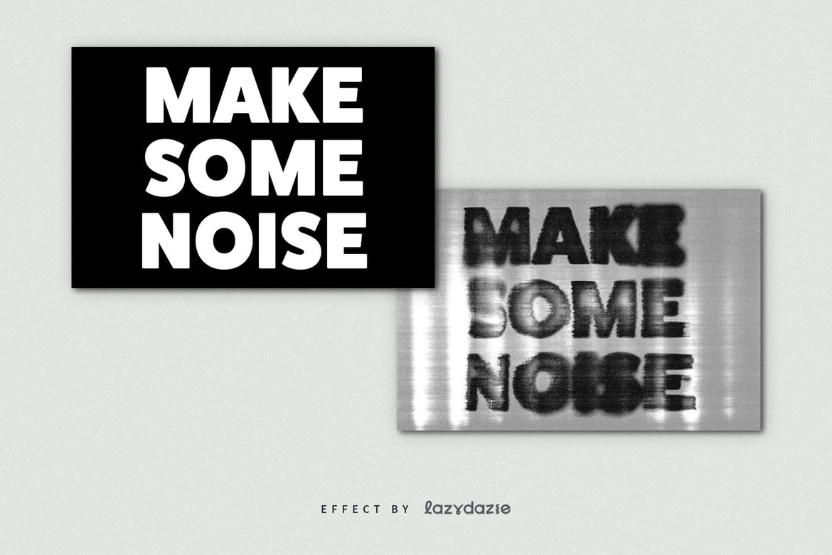 Dirty Scan Text Effect Mockup 