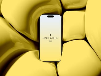 iPhone 16 Pro Inflated Series Free Mockup