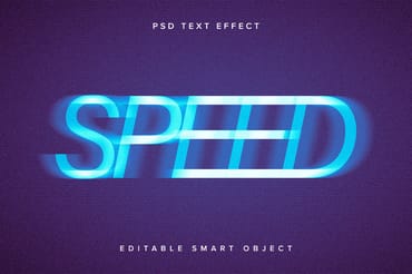 Motion Blur Text Effect Mockup