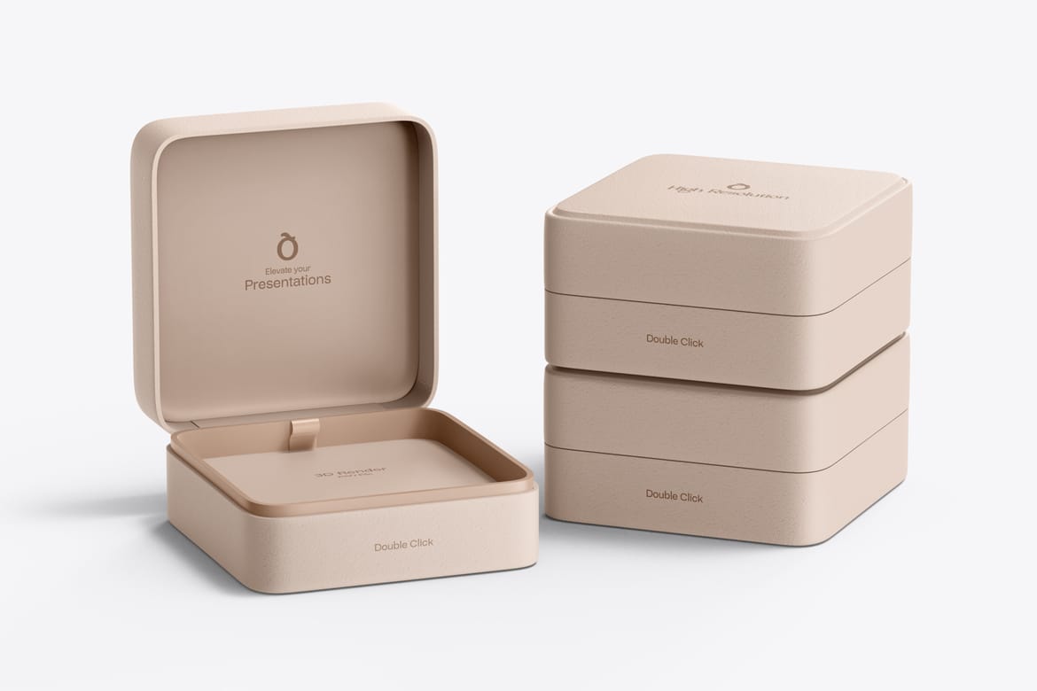 Jewelry Gift Box Mockup