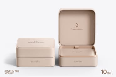 Jewelry Gift Box Mockup