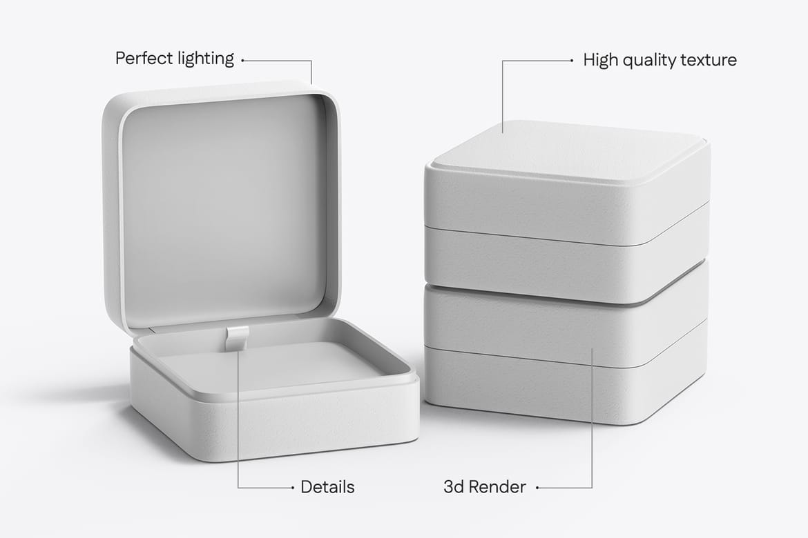 Jewelry Gift Box Mockup