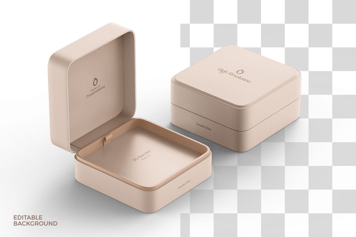 Jewelry Gift Box Mockup