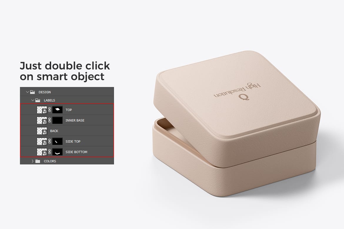 Jewelry Gift Box Mockup