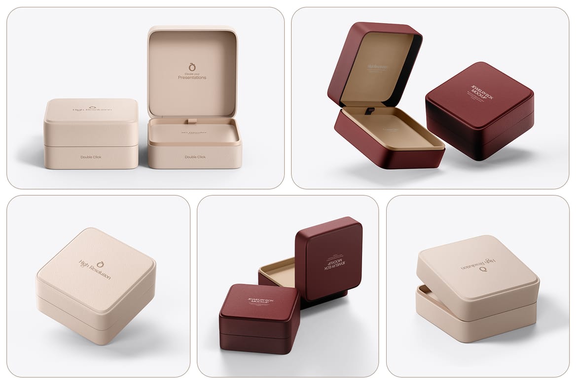 Jewelry Gift Box Mockup
