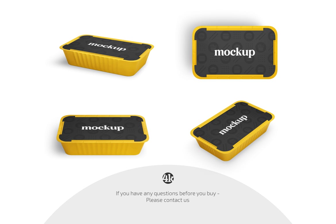 Aluminium Foil Tray Container Mockup Set