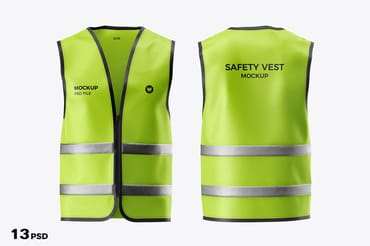 Safety Vest Uniform Mockup