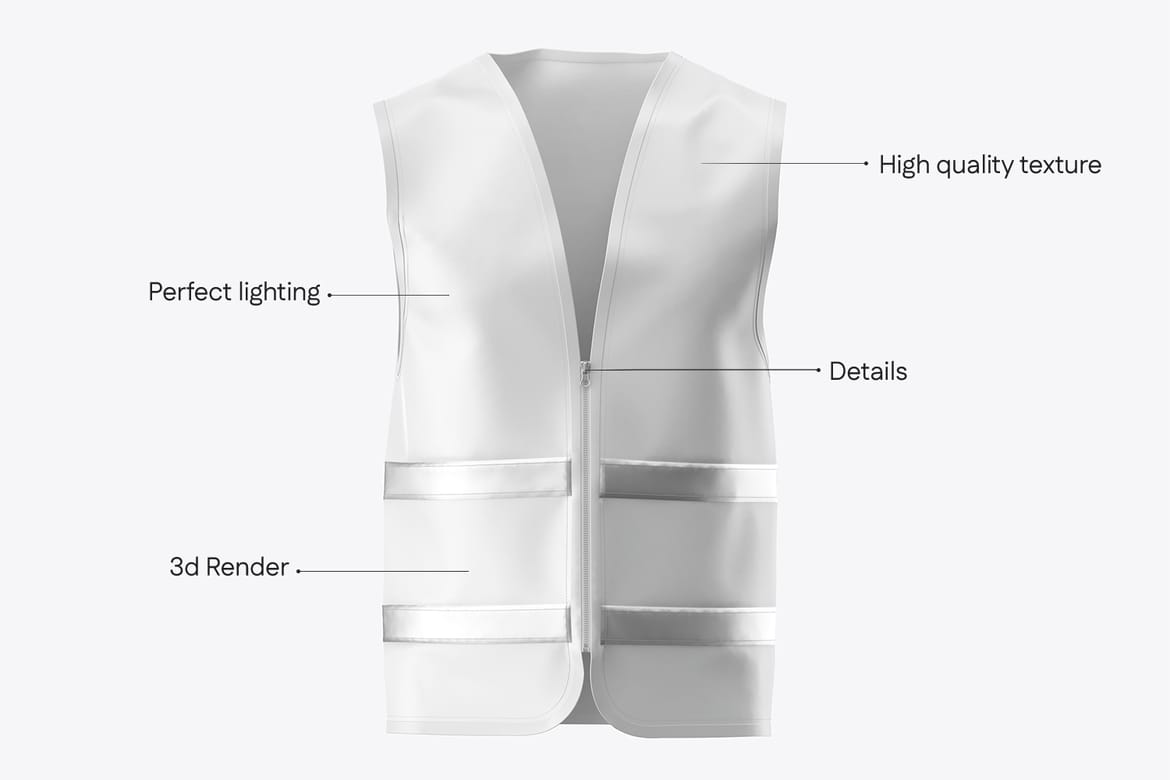 Safety Vest Uniform Mockup