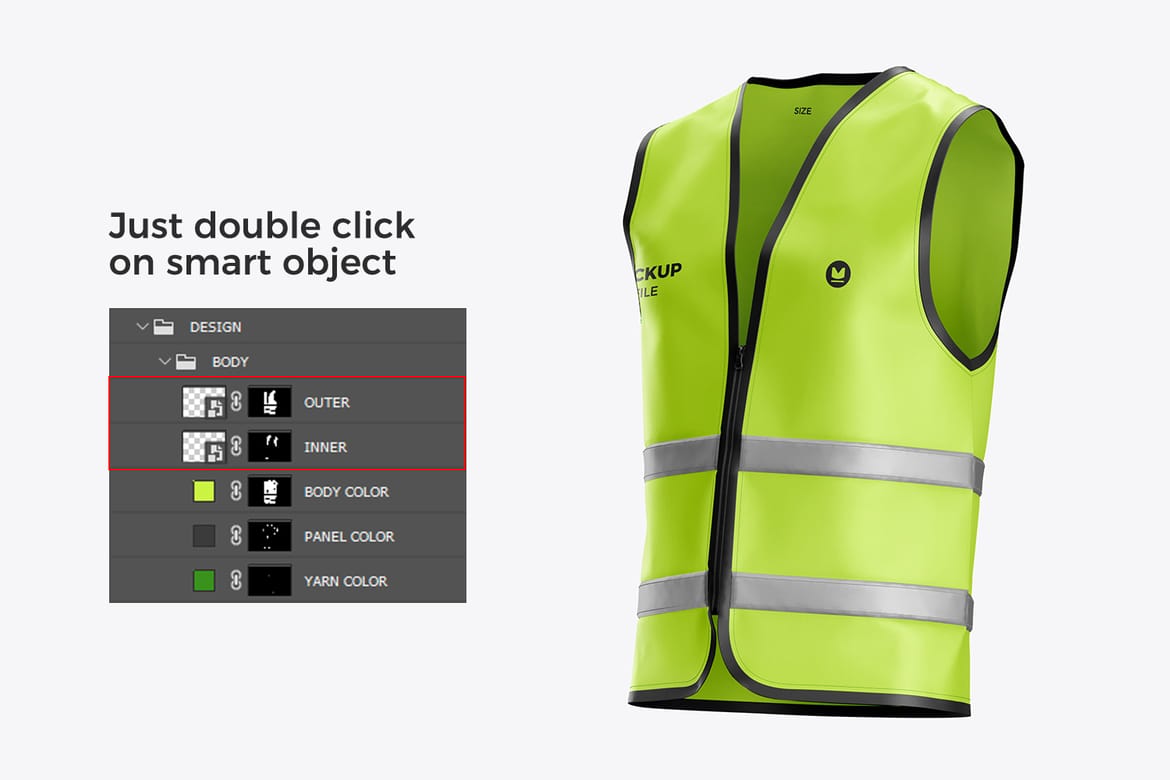 Safety Vest Uniform Mockup