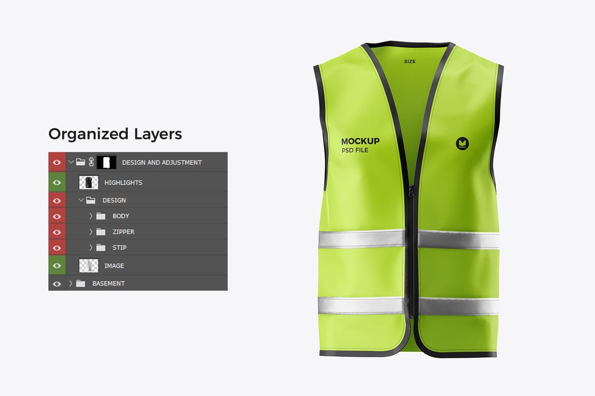 Safety Vest Uniform Mockup