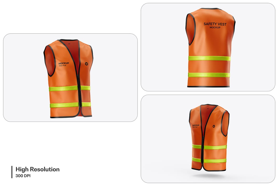 Safety Vest Uniform Mockup