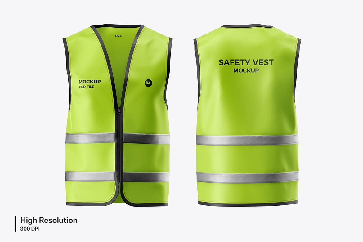 Safety Vest Uniform Mockup