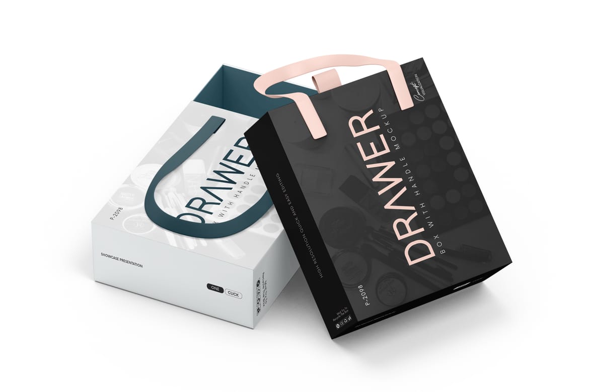 Sliding Gift Box Mockup with Handle