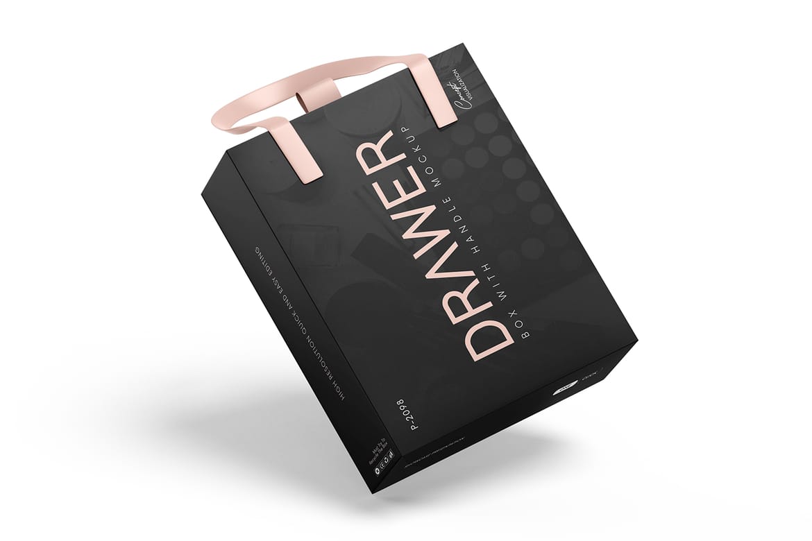 Sliding Gift Box Mockup with Handle