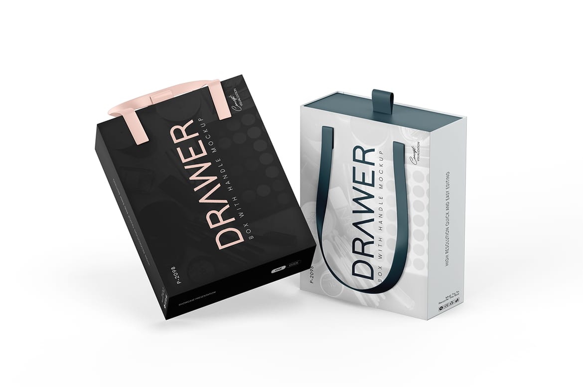 Sliding Gift Box Mockup with Handle