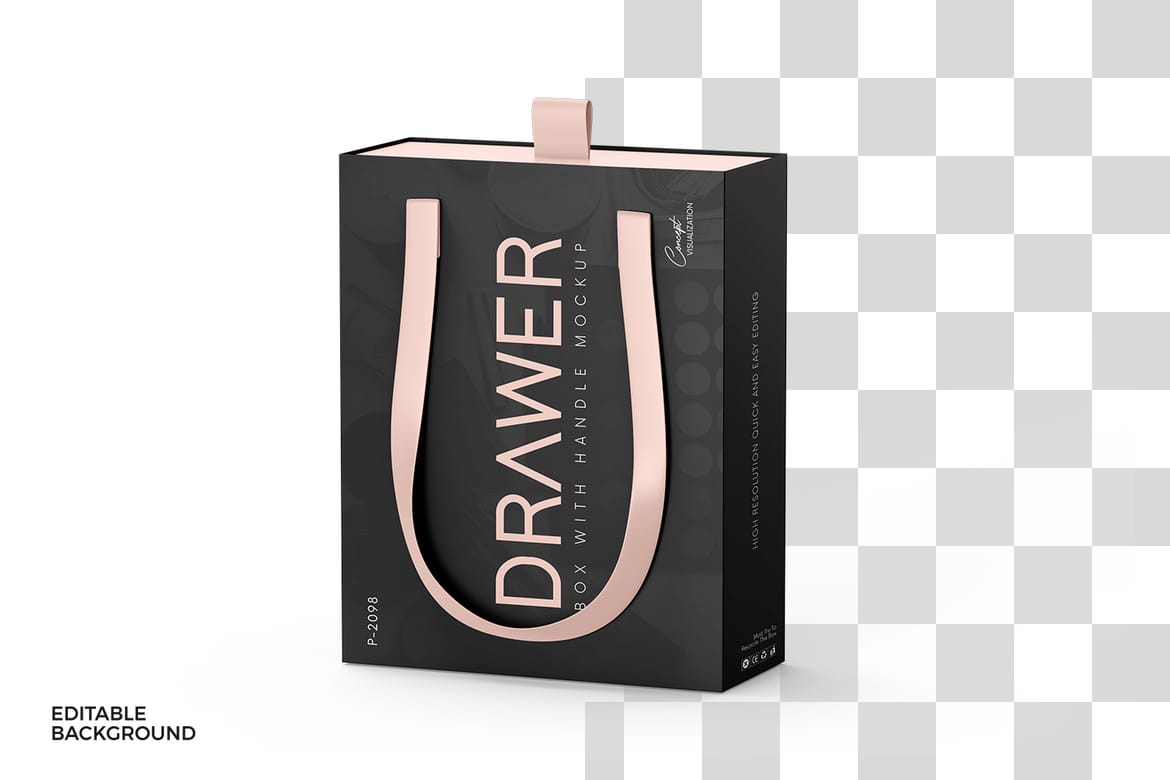 Sliding Gift Box Mockup with Handle