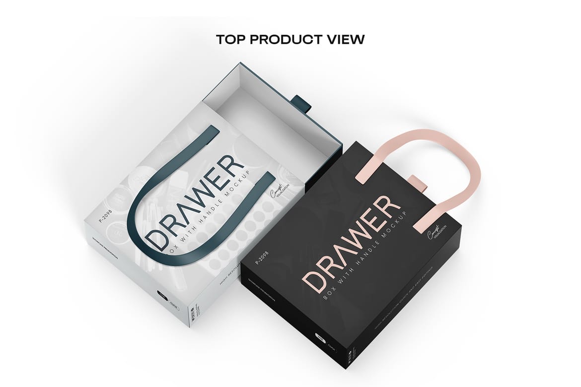 Sliding Gift Box Mockup with Handle