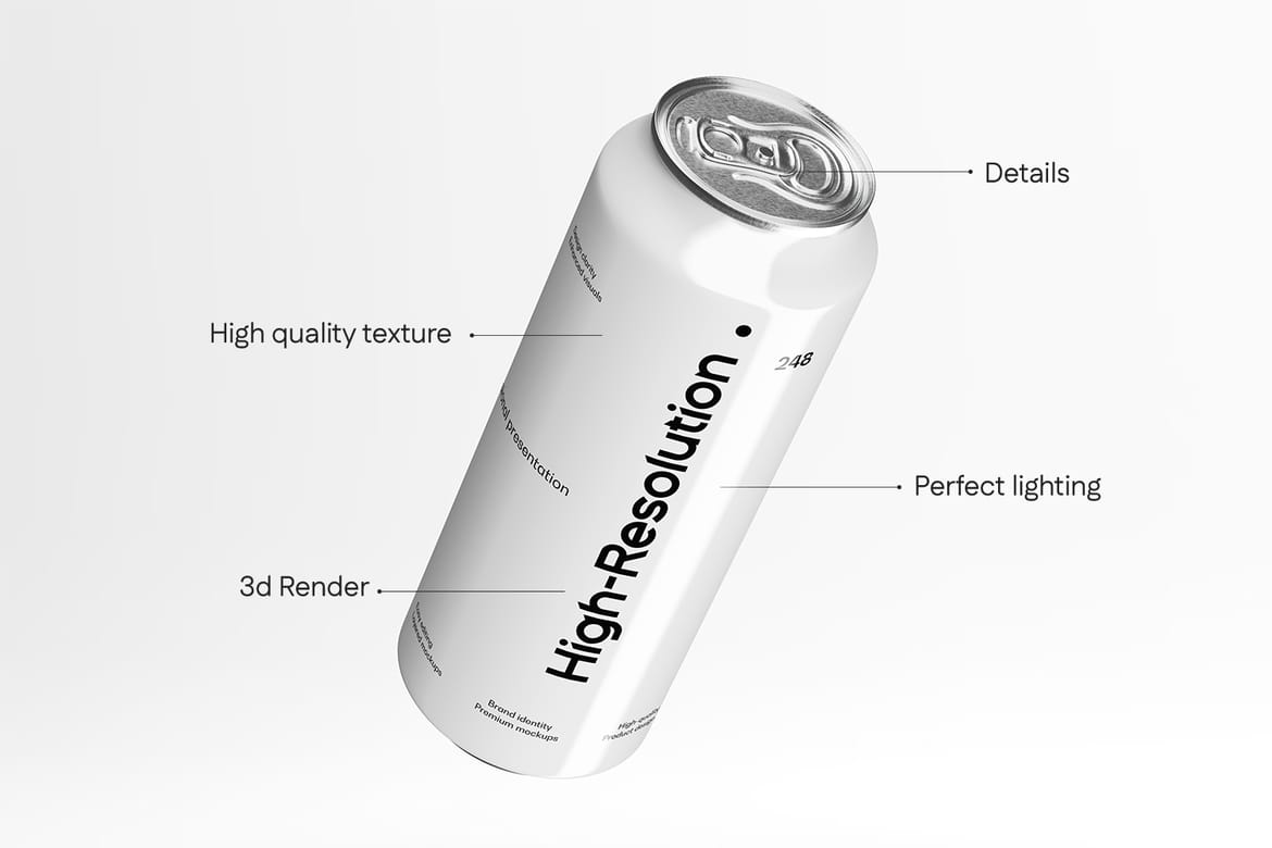 Aluminum Soda Can Mockup