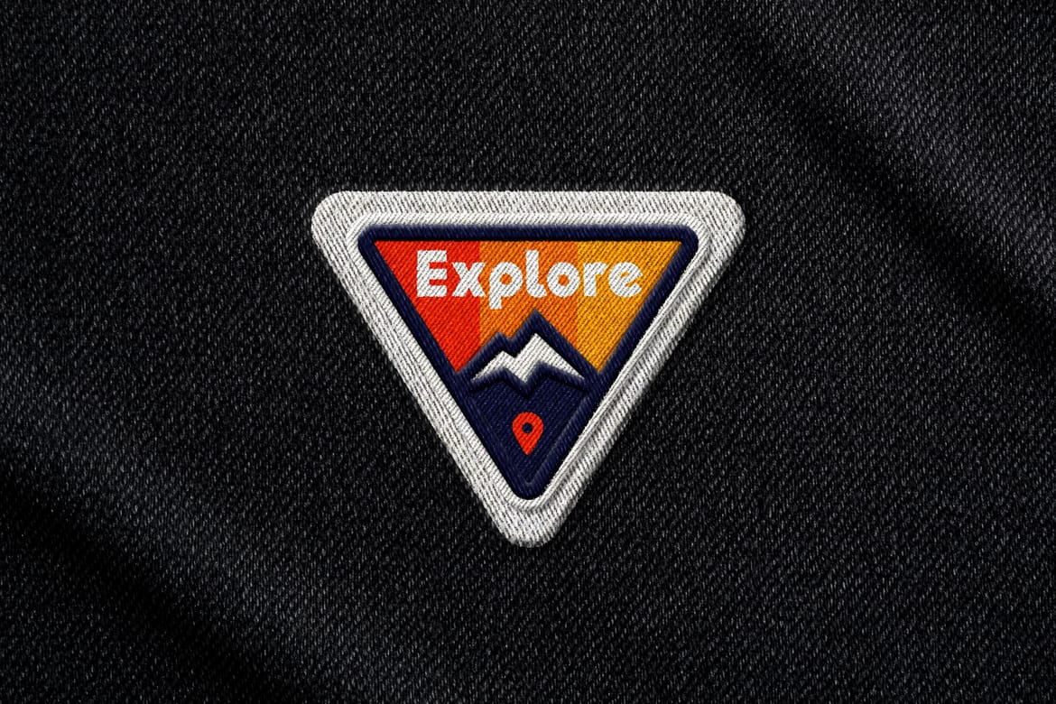 Embroidery Badge Mockup