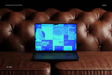 Laptop Mockup Aesthetic Front 01