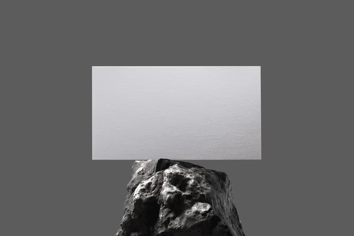 Minimal Business Card Mockup Standing STN01