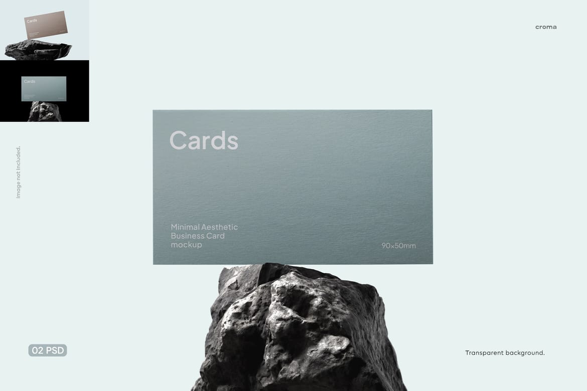 Minimal Business Card Mockup Standing STN01