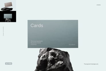 Minimal Business Card Mockup Standing STN01