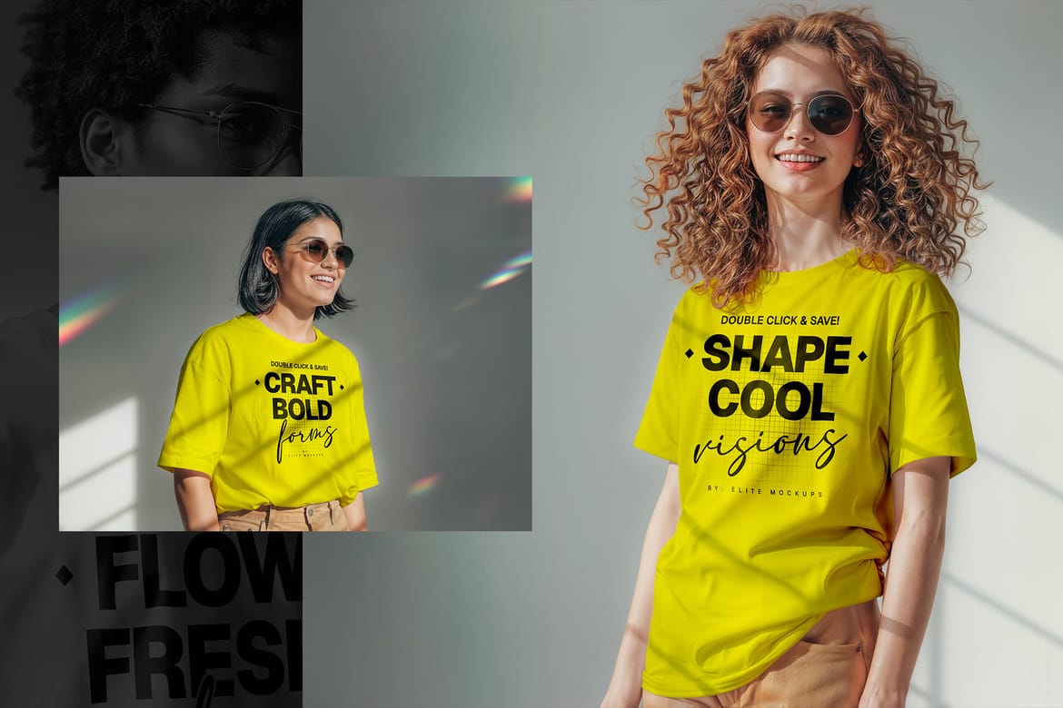 T-Shirt Mockup Set – 10 Editable PSD