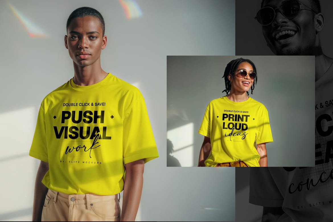 T-Shirt Mockup Set – 10 Editable PSD